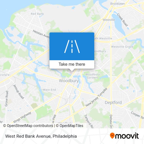 West Red Bank Avenue map