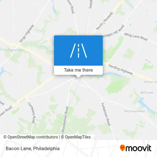 Bacon Lane map