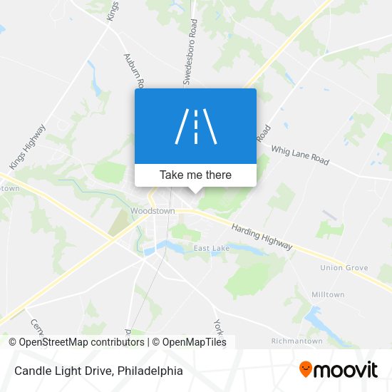Candle Light Drive map