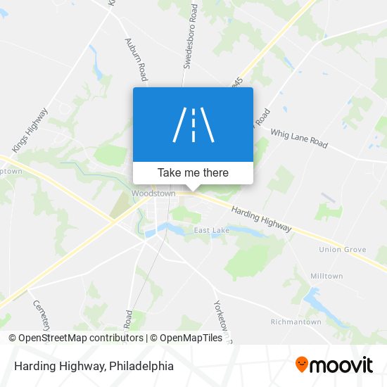 Harding Highway map