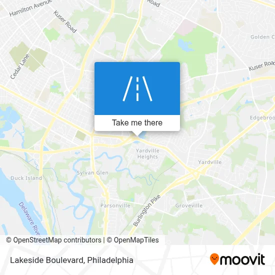 Lakeside Boulevard map