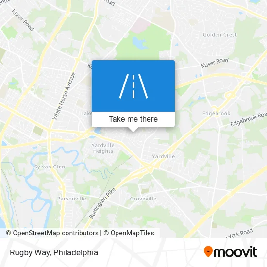 Rugby Way map