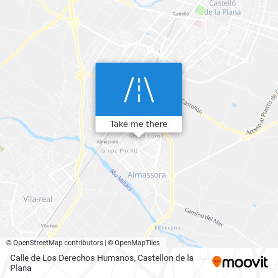 mapa Calle de Los Derechos Humanos