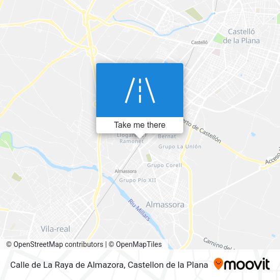 Calle de La Raya de Almazora map