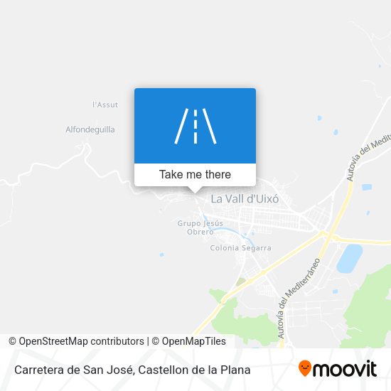 Carretera de San José map