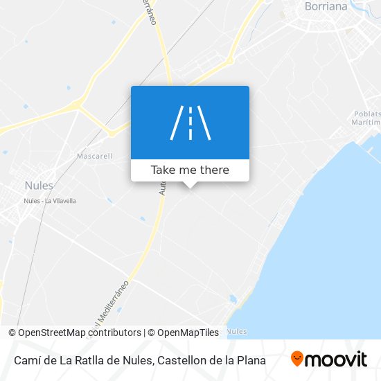 Camí de La Ratlla de Nules map