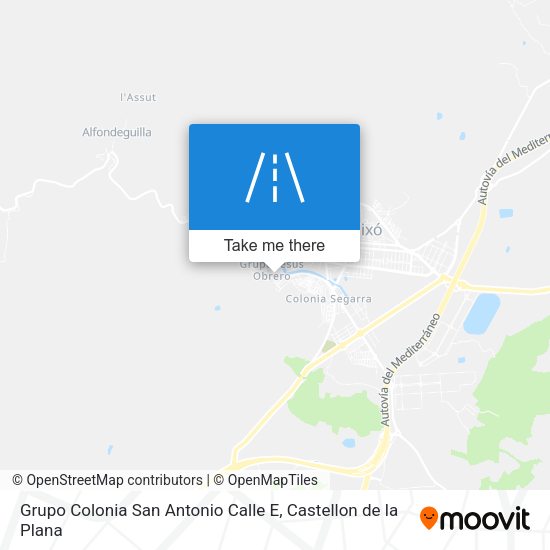 Grupo Colonia San Antonio Calle E map