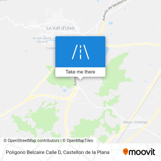 Polígono Belcaire Calle D map
