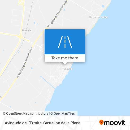 mapa Avinguda de L'Ermita