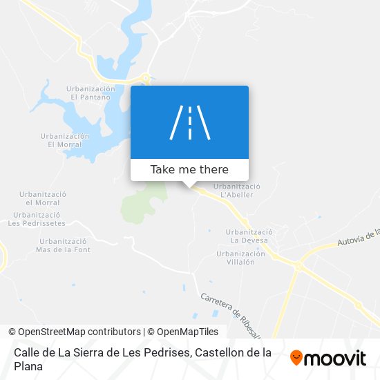 mapa Calle de La Sierra de Les Pedrises