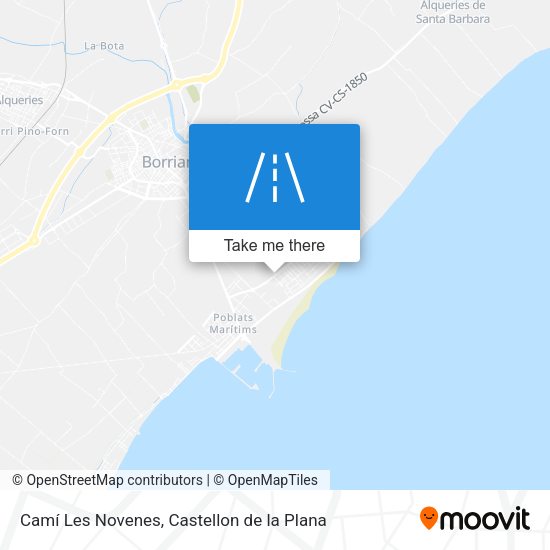 Camí Les Novenes map