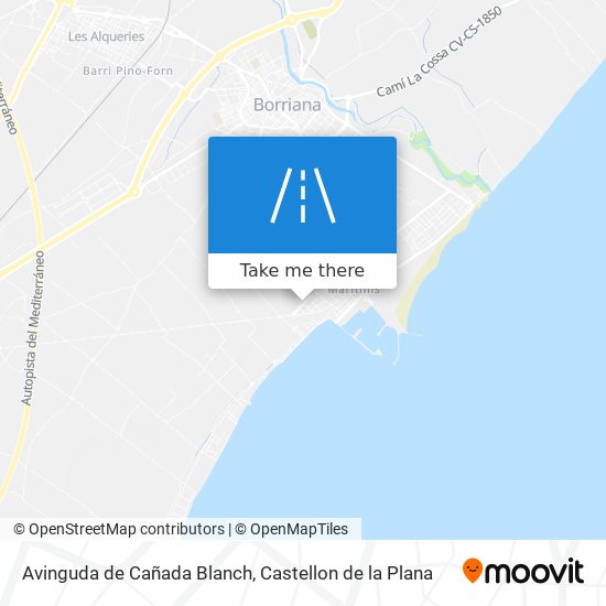 mapa Avinguda de Cañada Blanch