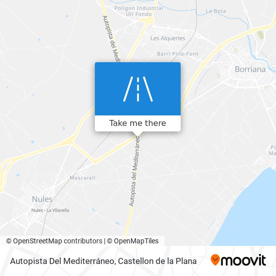 mapa Autopista Del Mediterráneo