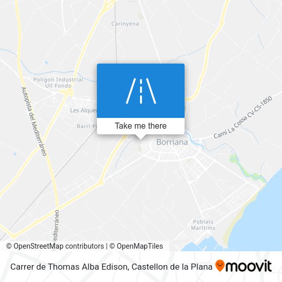 Carrer de Thomas Alba Edison map
