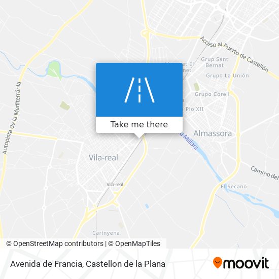 mapa Avenida de Francia