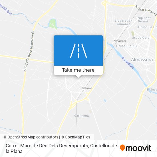 mapa Carrer Mare de Déu Dels Desemparats