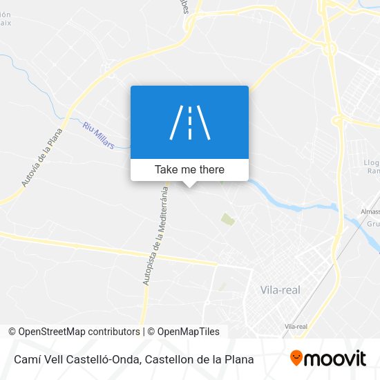 Camí Vell Castelló-Onda map