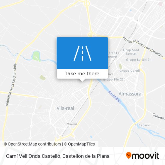 Camí Vell Onda Castelló map