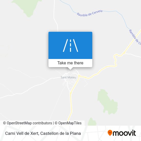 Camí Vell de Xert map