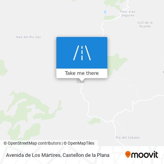 mapa Avenida de Los Mártires