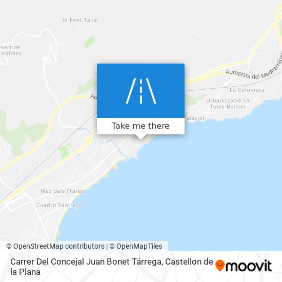 mapa Carrer Del Concejal Juan Bonet Tárrega