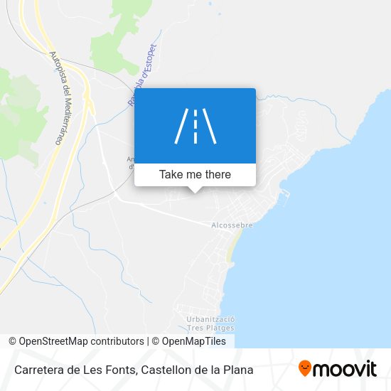 Carretera de Les Fonts map