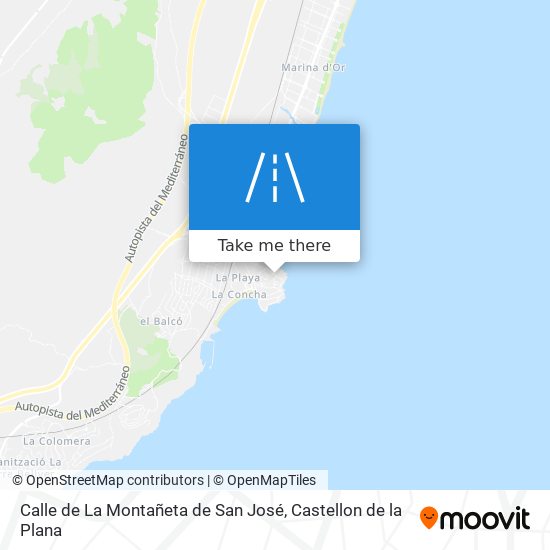 mapa Calle de La Montañeta de San José