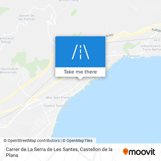 mapa Carrer de La Serra de Les Santes