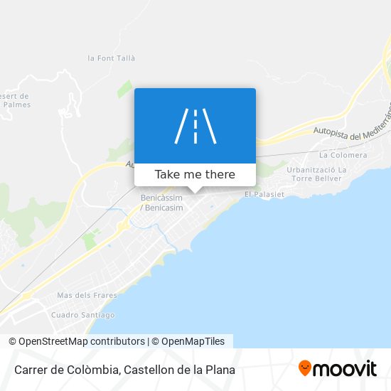 mapa Carrer de Colòmbia