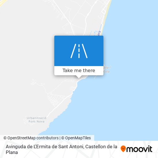 mapa Avinguda de L'Ermita de Sant Antoni