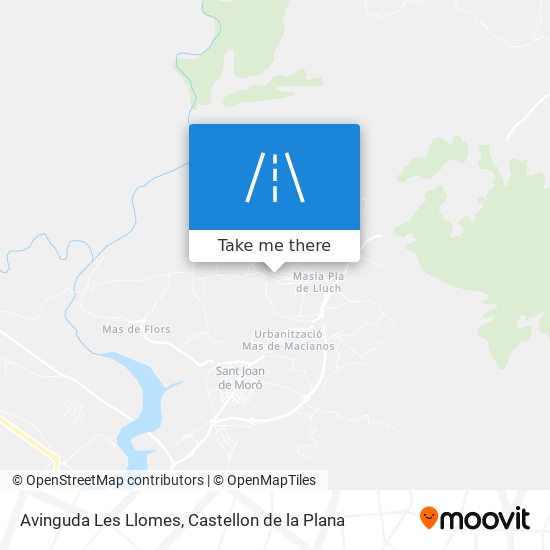 mapa Avinguda Les Llomes