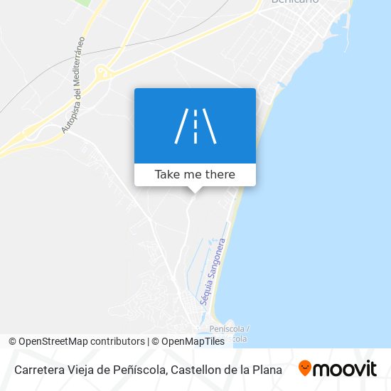 mapa Carretera Vieja de Peñíscola