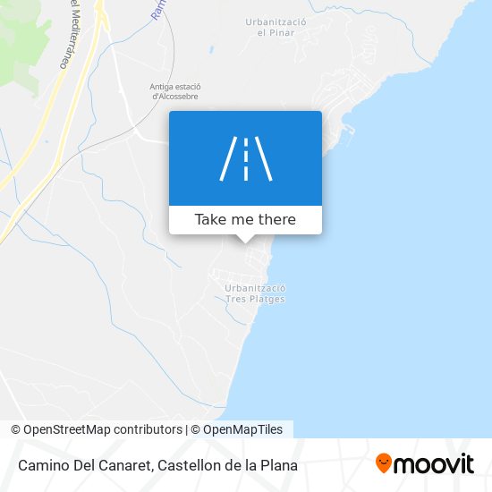 mapa Camino Del Canaret
