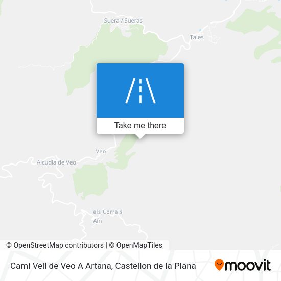 Camí Vell de Veo A Artana map