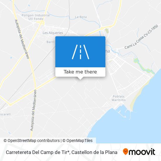 mapa Carretereta Del Camp de Tir*