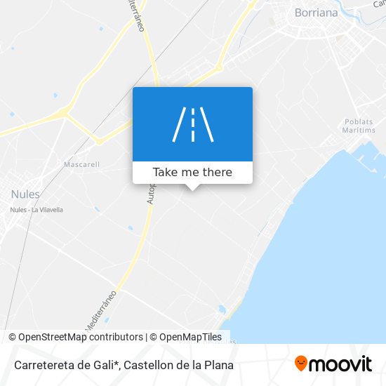 mapa Carretereta de Gali*