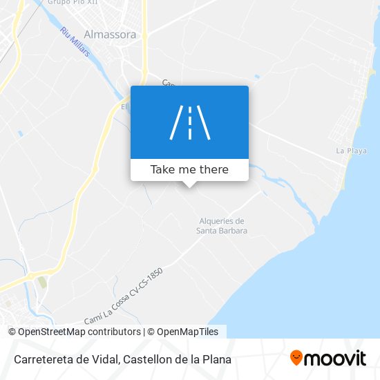 Carretereta de Vidal map