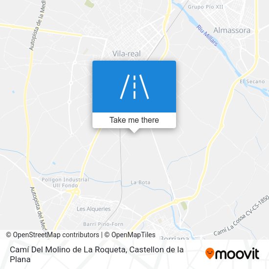 Camí Del Molino de La Roqueta map