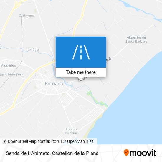 Senda de L'Animeta map