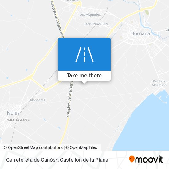 mapa Carretereta de Canós*