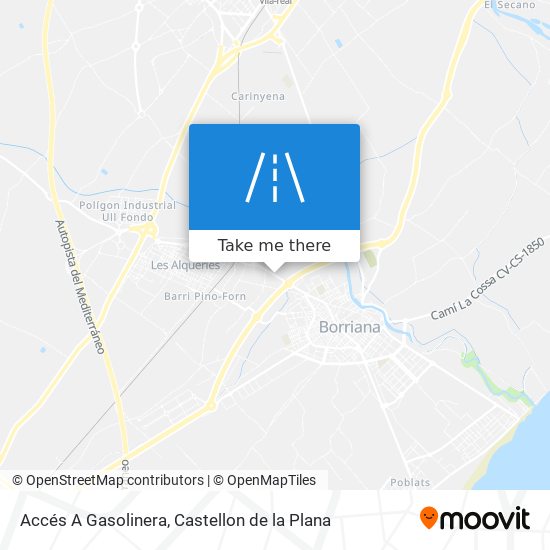 Accés A Gasolinera map