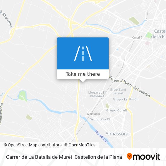 mapa Carrer de La Batalla de Muret