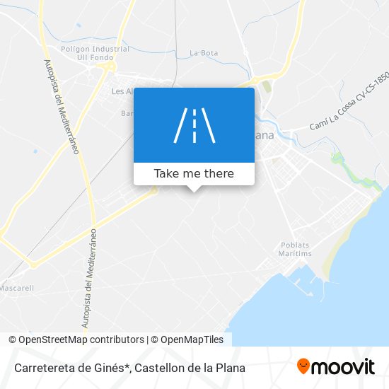 mapa Carretereta de Ginés*