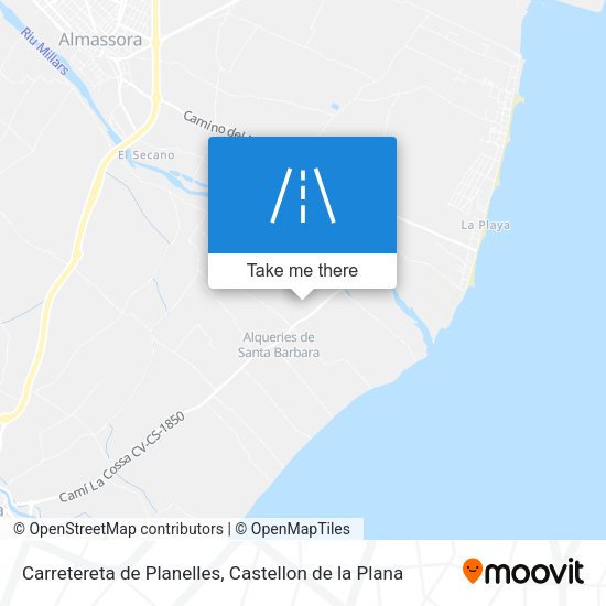 Carretereta de Planelles map