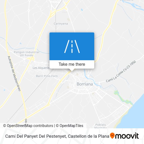 Camí Del Panyet Del Pestenyet map