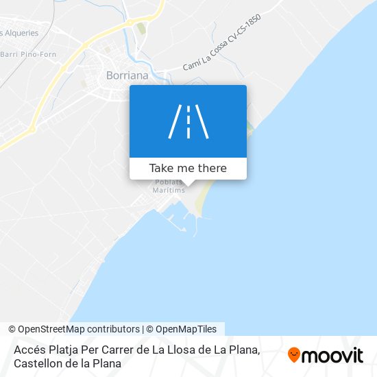 Accés Platja Per Carrer de La Llosa de La Plana map