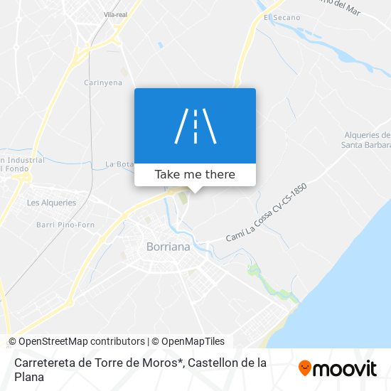 mapa Carretereta de Torre de Moros*