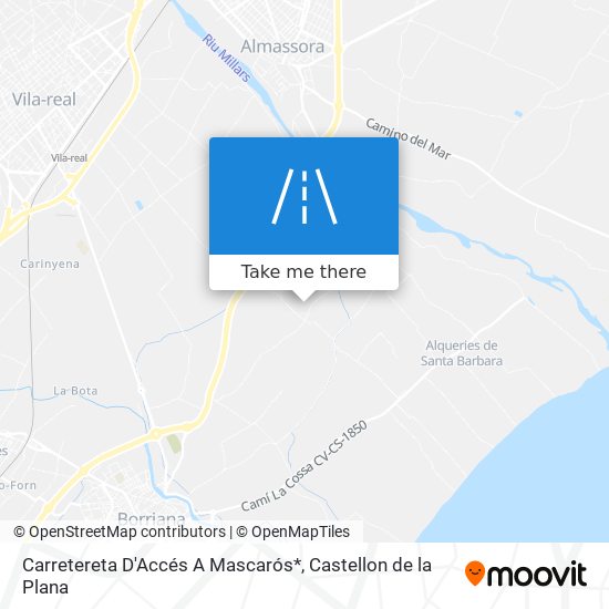 mapa Carretereta D'Accés A Mascarós*