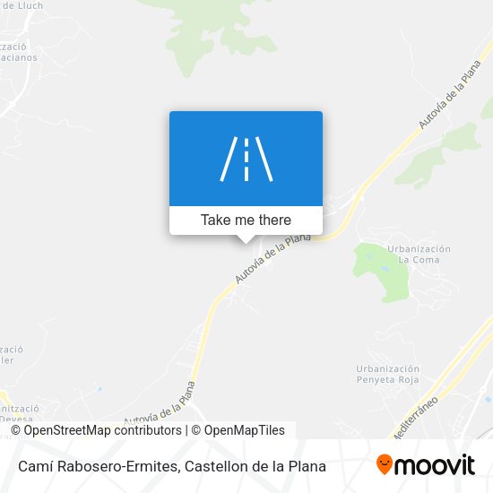 Camí Rabosero-Ermites map