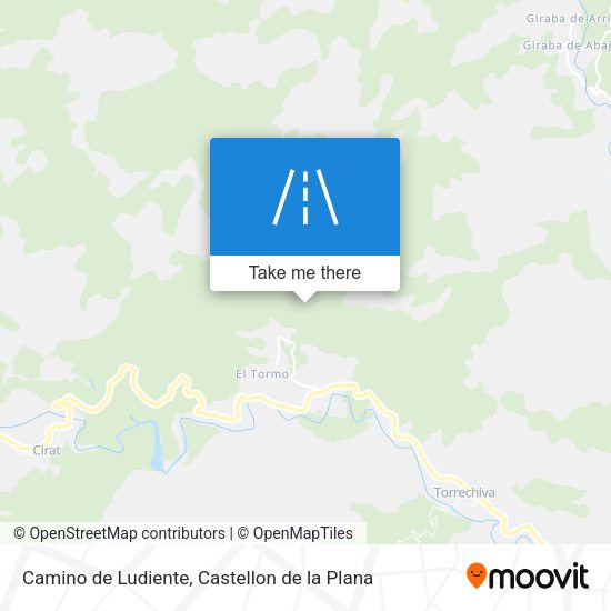 Camino de Ludiente map
